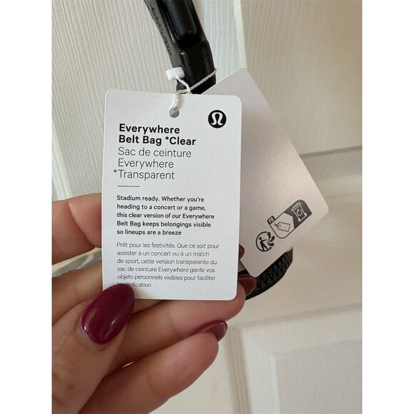 Lululemon Clear‎ Anywhere  Belt Bag 1L Unisex Adjustable Strap Event Ready NWT - Picture 3 of 8